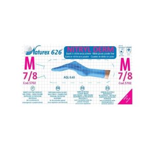 Naturex. Caja 10x100 guantes nitrilo azul nitryl derm