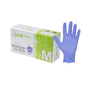 Caja 1000 guantes nitrilo lila "Luna" 3.5 gr. (10 estuches x 100 und.)