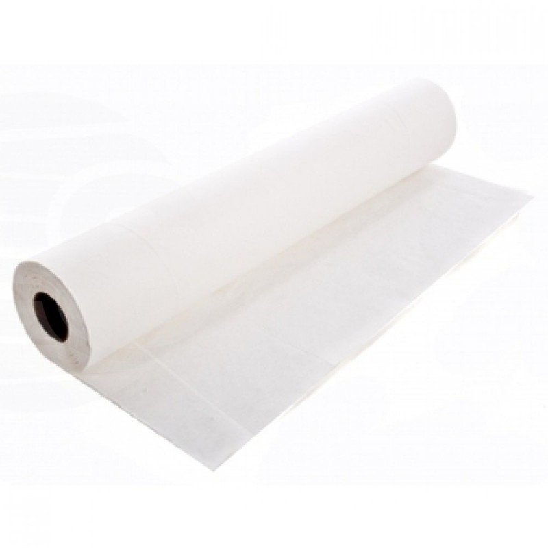 Rollo papel camilla blanco precortado. Bobina 1,5 kilos