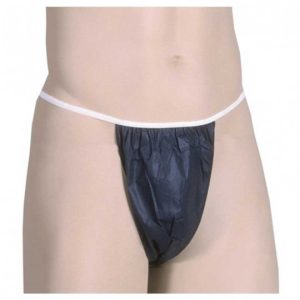 Tanga desechable negro tnt hombre 100und.