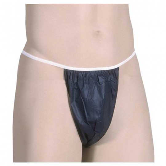 Tanga desechable negro tnt hombre 100und.