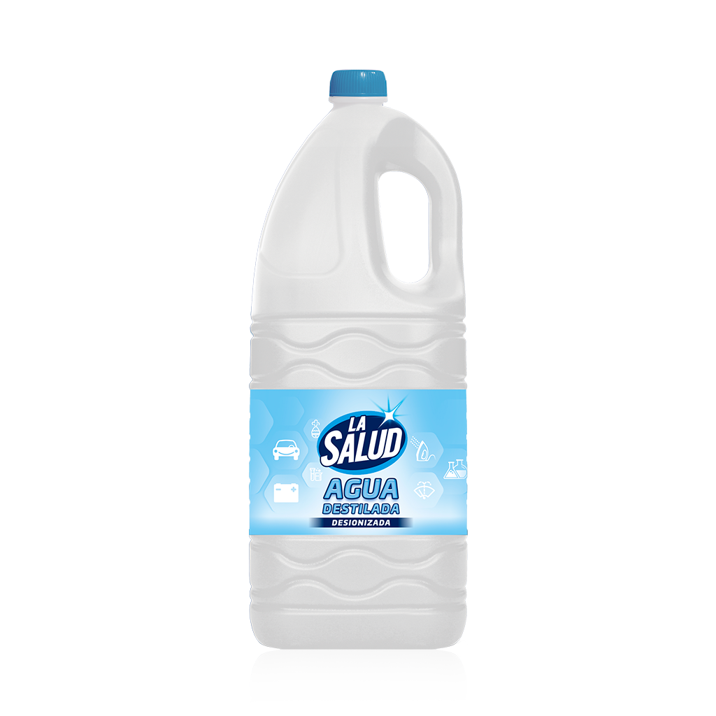 Agua destilada "La Salud" 5 litros. Caja 3 unidades