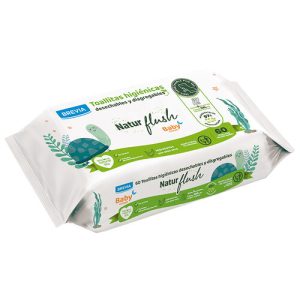 Toallitas húmedas bio natur flush BREVIA 60 unidades - Eu
